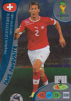 Stephan Lichtsteiner Switzerland Panini 2014 World Cup Fans' Favourite #349